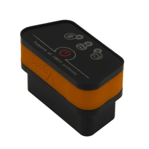 Adaptor ICar2 VGate OBD2 Bluetooth portocaliu negru vedere oblica