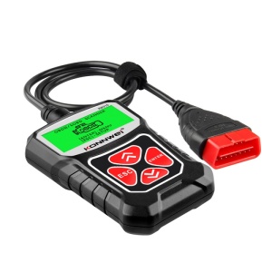 Pachet tester auto KONNWEI KW310 negru cu cablu si manual