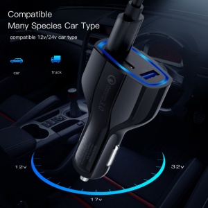 Incarcator Auto Techstar® Turbo Fast, 5V, 3.5A ,QC3.0, DUAL USB, Universal, Negru - Img 4