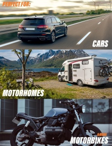 Exemple de utilizare: pe bord, în exterior – alimentare întreținută 12V