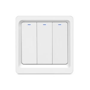 intrerupator smart wireless 3 faze alb design clasic cu iluminare led