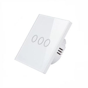 intrerupator touch alb cu led si design modern