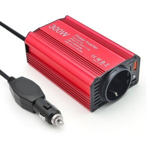 Invertor auto 300W compact – prezentare pe alb