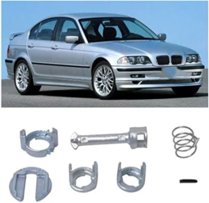 colaj ilustrativ kit reparatie incuietoare usa techstar pentru bmw e46 1998 2005