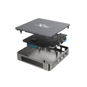 Mini PC Tv Box Techstar® X96 X6, Procesor RK3566, Android 11, UHD 8K, 3D, 4GB RAM LPDDR4, 32GB ROM, WiFi 5G, Bluetooth, Gigabit, Telecomanda, Gri - Img 4