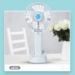 Mini Ventilator Techstar®, Alimentare USB si Acumulator 18650, 3 Viteze, 4.5W, Alb - Img 3