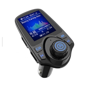 Modulator Auto Transmitator FM Techstar® T11D Pro Bluetooth 4.0 AUX USB Display Color 1.8" MP3 Player Android iOS - Img 1