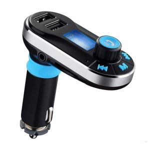 Modulator FM Techstar® BG02, Car Kit Bluetooth si MP3, Incarcator Auto, Doua Porturi USB, AUX in, Telecomanda - Img 1