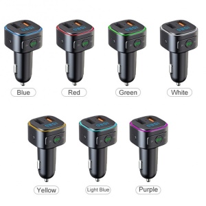 Modulator FM Techstar® T46Q, Wireless, Bluetooth 5.0, Quick Charge 3.0, Microfon Integrat, Ambient Light - Img 4