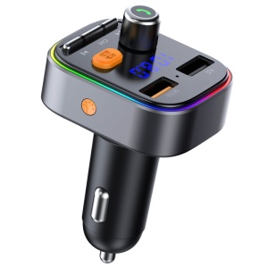 Modulator FM Techstar® T48Q, Bluetooth 5.0, Bass Boost, Voltaj Baterie, USB, QC 3.0, MicroSD, RGB - Img 5