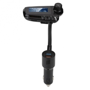 Modulator FM Techstar® T91 NEGRU Quick Charge, AUX, Bluetooth, USB, Micro SD, Transmitator - Img 2