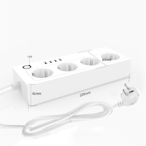 Prelungitor Priza Smart Techstar® A26, Wireless 2,4GHz, Smart Home, 4 Prize Individuale, 4 USB, Google Home, Amazon Echo, Alexa - Img 12