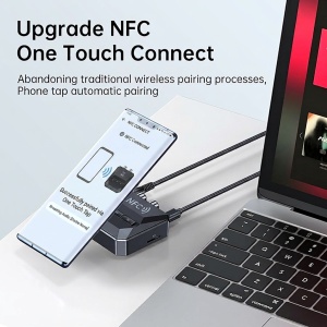 Receiver Bluetooth Techstar T59 cu alimentare USB Type-C pentru sisteme audio
