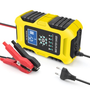 redresor auto 12V 24V FOX SUR vedere oblica cu cabluri si cleme