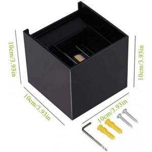kit complet aplică LED Techstar Cube negru rezistenta la intemperii