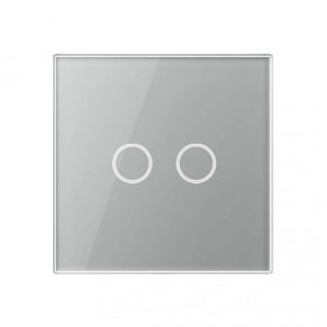 Resigilat Intrerupator Touch Techstar®, Sticla Securizata, Design Modern, Iluminare LED, 2 Faze, Gri - Img 8