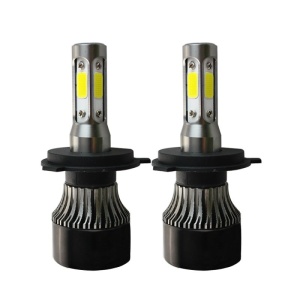 Resigilat Set 2 LED-uri Auto Techstar® S4, H4, 40w, 4000 Lumeni, 6500K, AUTO, 12-24 Volti, COB, Canbus, Radiator Aluminiu - Img 1