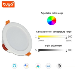 Resigilat Spot Led RGB inteligent Techstar® ,5W, 2700-6500K, Control vocal, compatibil cu Amazon Alexa si Google Home, WiFi 2.4 GHz, Alb - Img 3