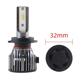 Set 2 LED-Uri Auto Techstar® PN-V7, H7, 52W, 9000 Lumeni, 6500K, 9-24V, Unghi Fascicul 360°, CSP 1860, Canbus, Radiator Aluminiu, Racire Cooling Tech, Argintiu - Img 4