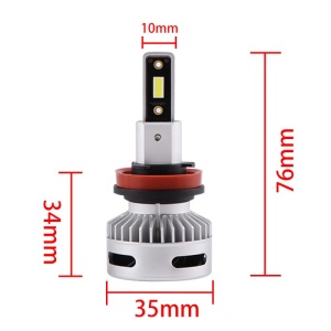 Set 2 LED-uri Auto Techstar® X7, H11/H9/H8, 60w, 6000 Lumeni, 6500K, AUTO, 12-24 Volti, CSP, Canbus, Miez Cupru, Radiator Aluminiu - Img 6