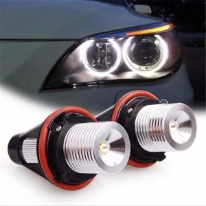Set 2 LED-uri Marker Techstar® Angel Eyes, 5W, BMW E39,E61,E63,E65,X5, 6500K, Aluminiu - Img 3