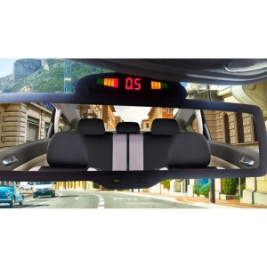 Set Senzori parcare auto detector parktronic display radar monitor 4 senzori NEGRU - Img 5