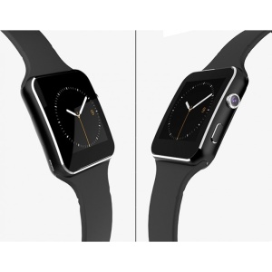 Smartwatch X6S Bluetooth Compatibil MicroSD si SIM Cu Camera Negru - Img 2