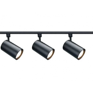sina aluminiu neagra cu doua spoturi LED Techstar Tracklights tip L 20W pentru iluminat interior