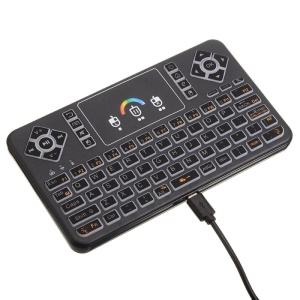 Tastatura Wireless Techstar® Q9 Iluminata RGB , QWERTY, Plug&Play, Tochpad, Tastatura, Mouse - Img 7