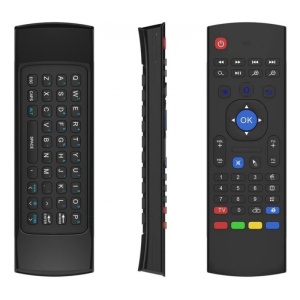 telecomanda Techstar MX3 Air Mouse fata si spate cu tastatura QWERTY