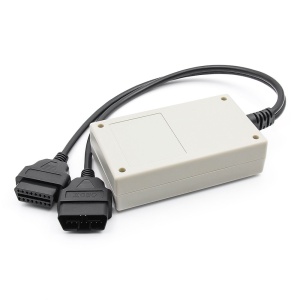 Tester comunicare OBDII cutie breakout OBD2 cu indicatori LED functie alimentare ECU convertor interfata OBD1 la OBD2 cablu scurt vedere laterala