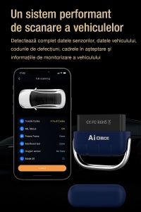 techstar da200 prezentat langa telefon mobil cu aplicatia activa