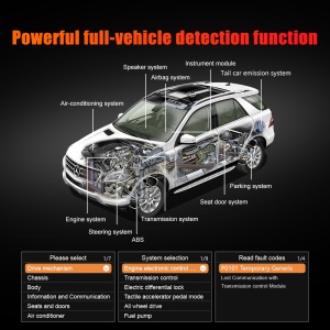 Infografic functii diagnoza OBD2 – citire/stergere coduri, live data, I/M readiness