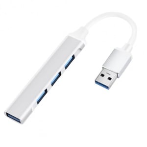 Hub USB Techstar argintiu cu 4 porturi USB 3.0