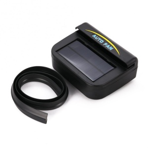 Ventilator Auto cu Incarcare Energie Solara pentru Geam Automobil, cu Prindere de Cauciuc - Img 1