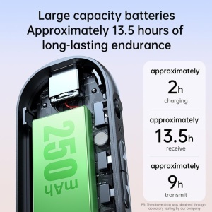 Adaptor Bluetooth 6.0 cu baterie 250 mAh, autonomie si incarcare USB