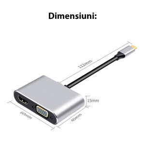 Hub multifunctional Techstar DJ2IN1 pentru monitoare si proiectoare