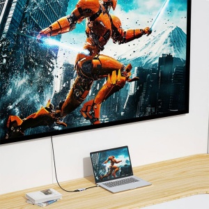 Adaptor USB-C Techstar pentru redare video 4K pe monitor extern