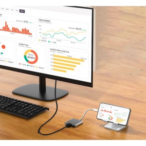 Adaptor Techstar ZFZ3IN1 USB-C pentru MacBook, laptop si telefoane compatibile