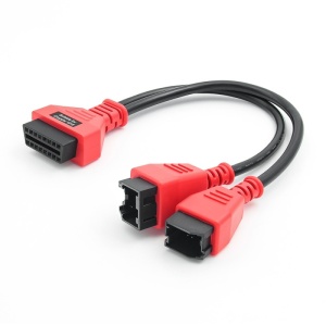 cablu adaptor techstar pentru chrysler cu mufe obd2 rosii si negre