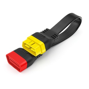 Conector OBDII JF36 vedere laterala cu capete rosii si galbene