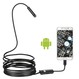 Camera Endoscop Techstar® EN20, Flexibila, IP67, Iluminare LED, MicroUSB, USB, Magnet, Carlig, Oglinda, 1m - Img 3