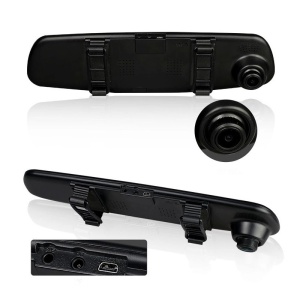 Camera Video Auto Discreta tip Oglinda cu Doua Camere Full HD Fata/Spate Techstar® L9000, Model Slim 9mm Grosime - Img 3