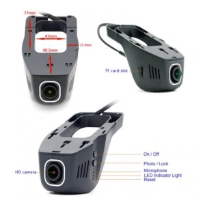 Camera Video Auto UltraHD 4K 2160P Discreta JunSun S690, 4MPx, Unghi 160 Grade, GPS Tracking, Control WiFi cu App - Img 6