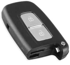Carcasa cheie auto pliabila Techstar compatibila cu Hyundai Sonata, Azera, Genesis Coupe, ix35, i30, i45 si Kia Forte, Sportage, K2, K5, 2 butoane, lama HYN14 stanga, fara electronica, vedere inclinata