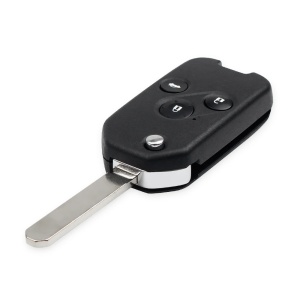 Carcasa cheie auto pliabila Techstar compatibila cu Honda Accord Civic CR-V Pilot Fit vedere oblica cu lama extinsa