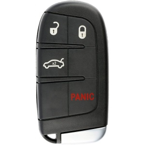 Carcasa cheie auto Techstar Chrysler Dodge Jeep Fiat 4 butoane vedere frontala design clasic