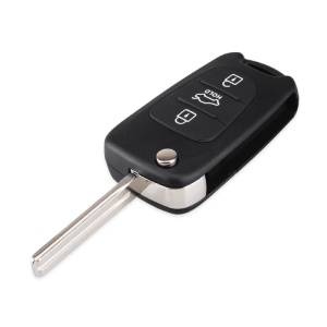 Carcasa cheie auto Techstar compatibila Hyundai, 3 butoane, cu lama metalica tip flip