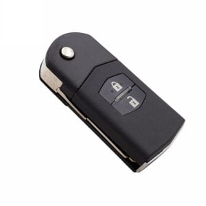Carcasa cheie auto Techstar compatibila Mazda 2 3 5 6 RX-8 MX-5, 2 butoane, cu buton panic rosu