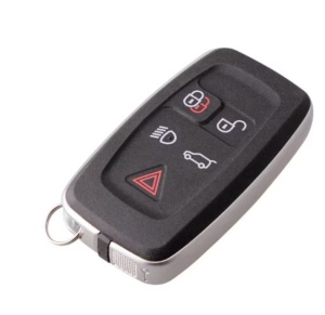 Carcasa cheie Land Rover neagra cu butoane rosii